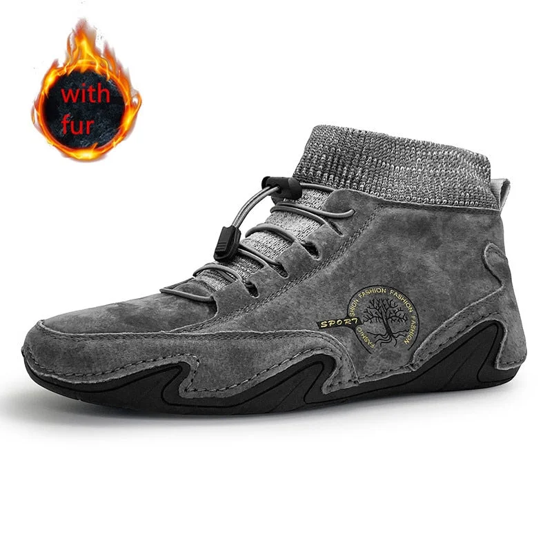 Men's Sneakers cow suede Leather Men Loafers Shoes Fashion Slip on Men Driving Shoes Soft Sapato Masculino Mocassin Homme