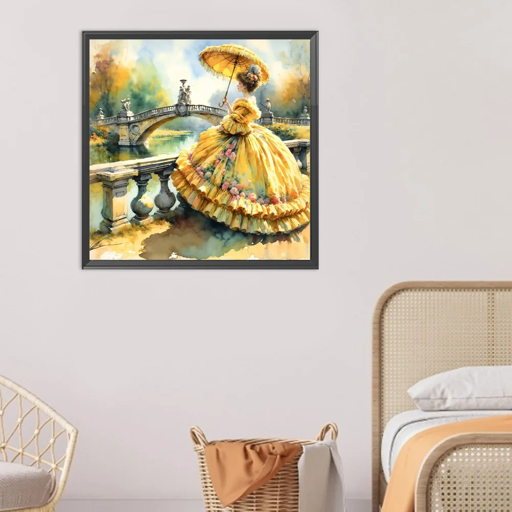 DIY Paint By Number 40*40cm - Lady In Yellow Skirt