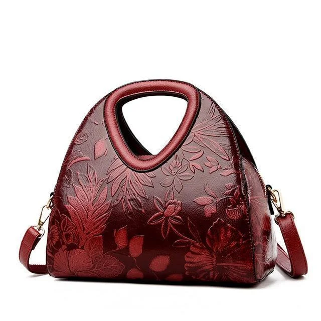 High Quality Flower Pattern Vintage Handbags Shoulder Bag