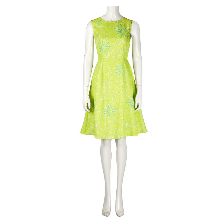 Inside Out 2 (2024) Joy Green Dress Outfits Cosplay Costume Halloween Carnival Suit