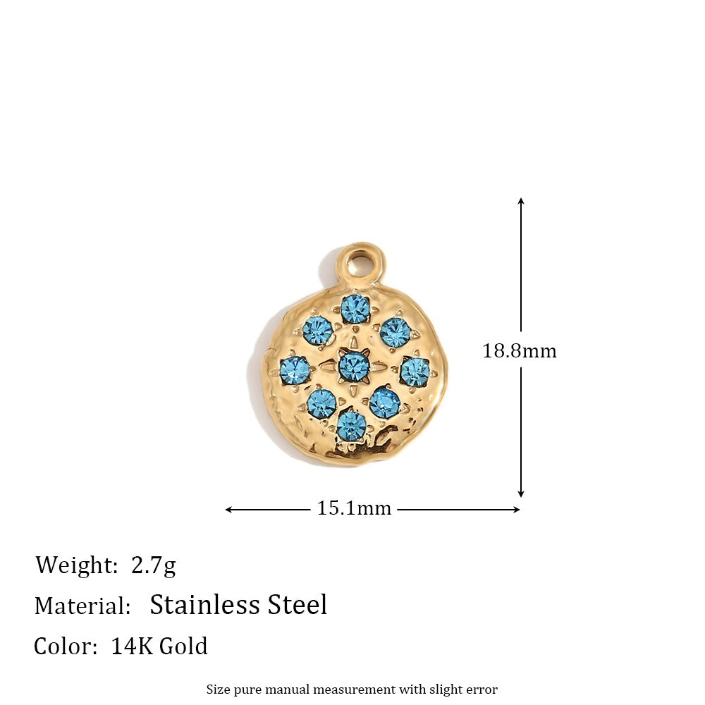 5 Pieces Fashion Irregular Heart Stainless Steel 18K Gold Plated Jewelry Making