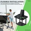 [US Local Warehouse] Boat Trailer Steps with Handrails Anti-Slip Boat Trailer Ladder Yacht Staircase Marine Trailer Step Capacity 450 lbs for Boats Dock & Launching