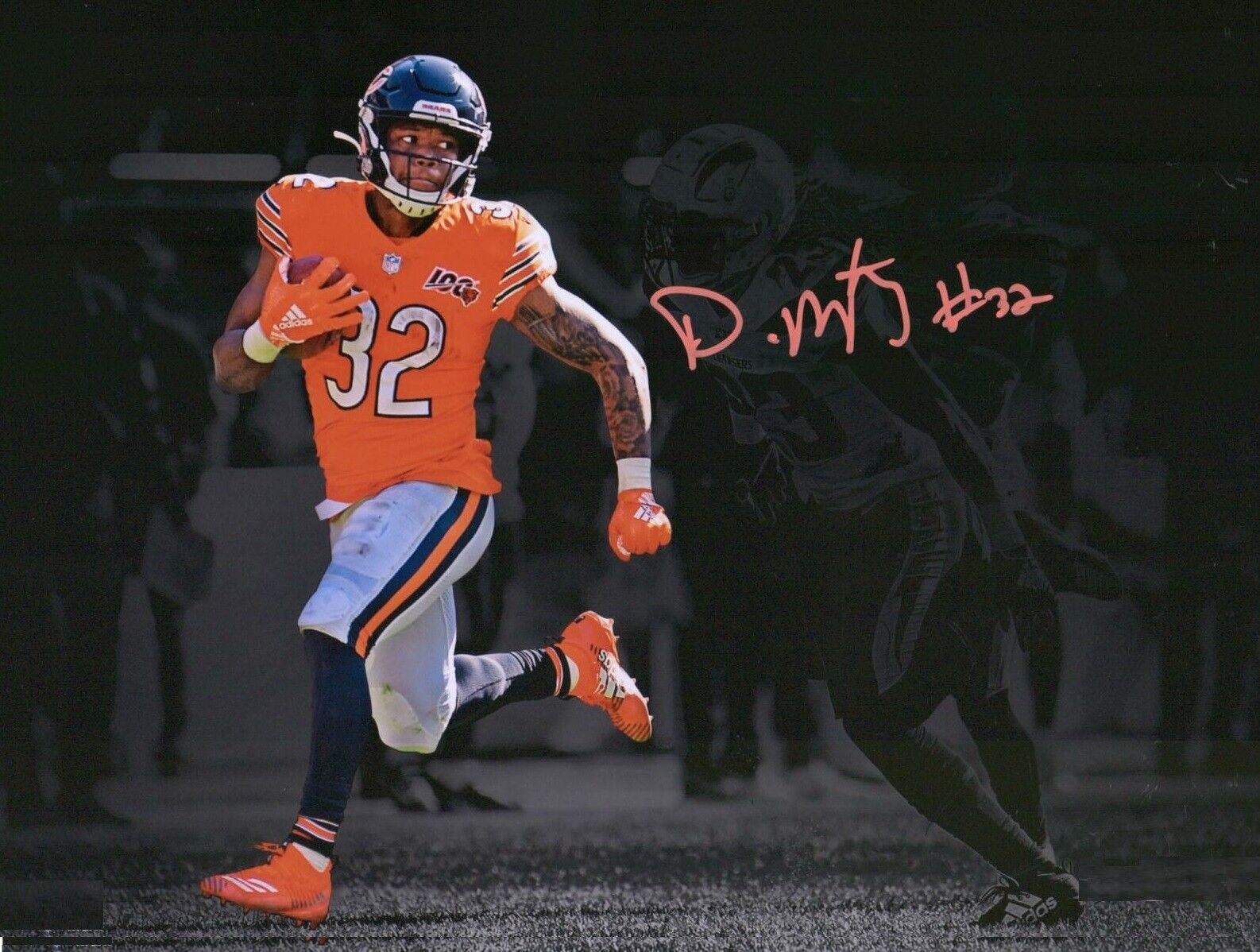 David Montgomery Autographed Signed 8x10 Photo Poster painting ( Bears ) REPRINT