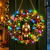 DIY Pearl & Diamond Painting Pendant Kit with LED Light &ndash; Christmas Nutcracker Wreath (Single-sided)