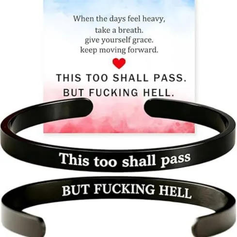 This Too Shall Pass Color Cuff Bracelet