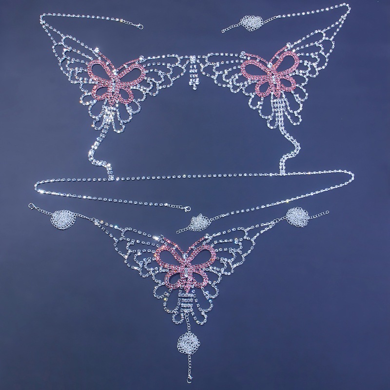 Lovingerie - Sexy Butterfly Rhinestone Body Chain Set