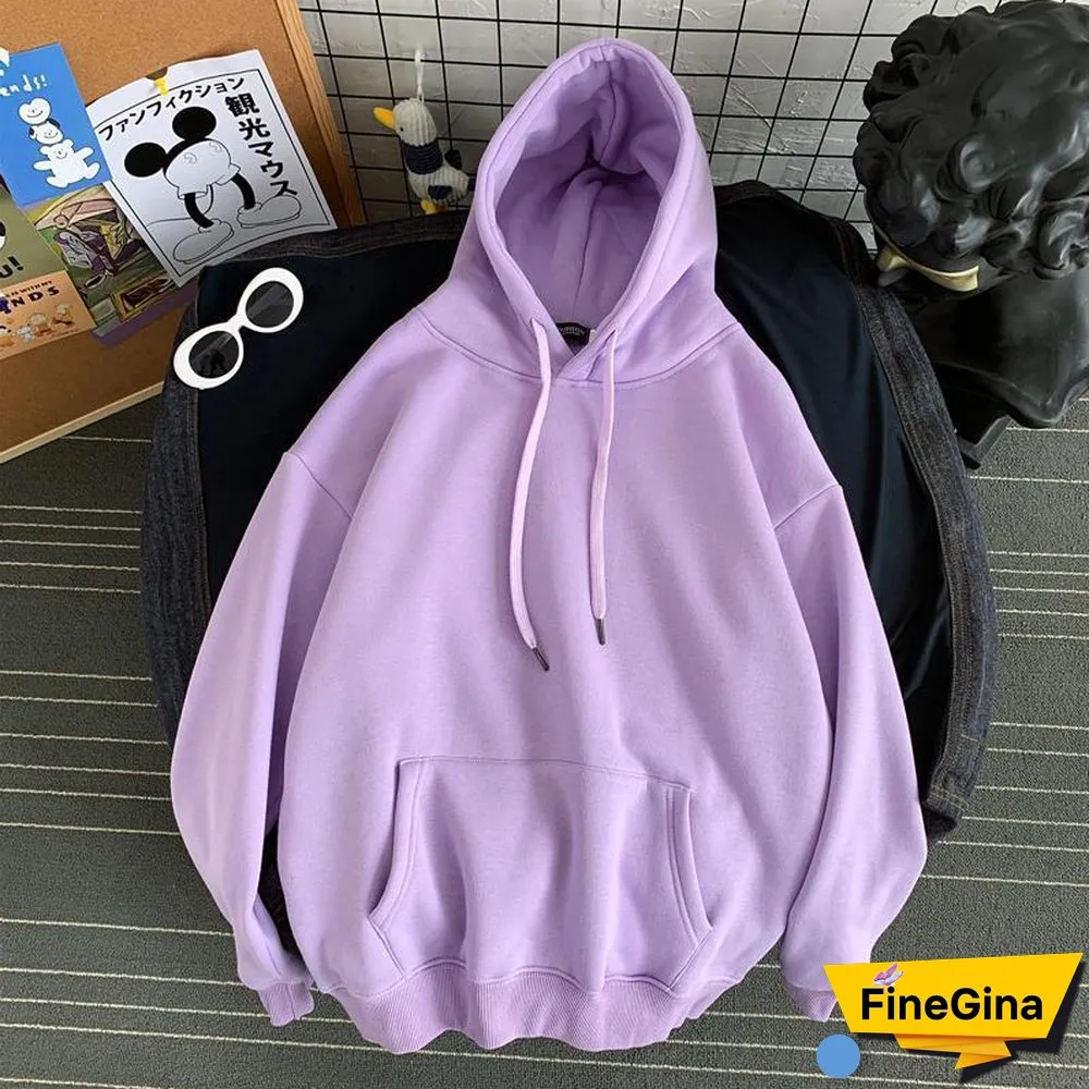 Womens Oversized Hoodies Thin and Thick Hoodie Harajuku Casual Couple Sweatshirts Autumn