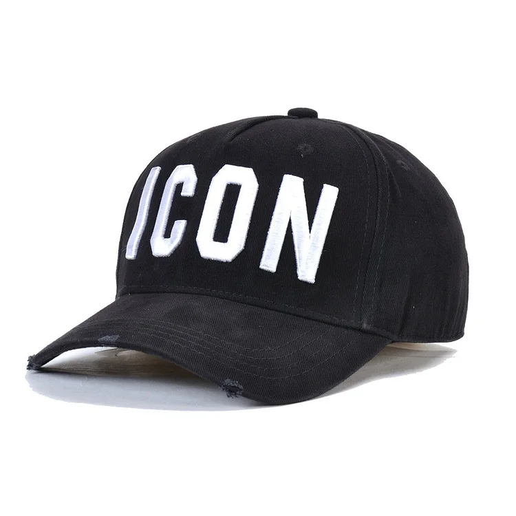 DSQICOND2 Brand Summer ICON Letter Cotton Embroidery Mens Baseball Cap Women Snapback Hat Hat Dad Hat Bone Trucker Cap