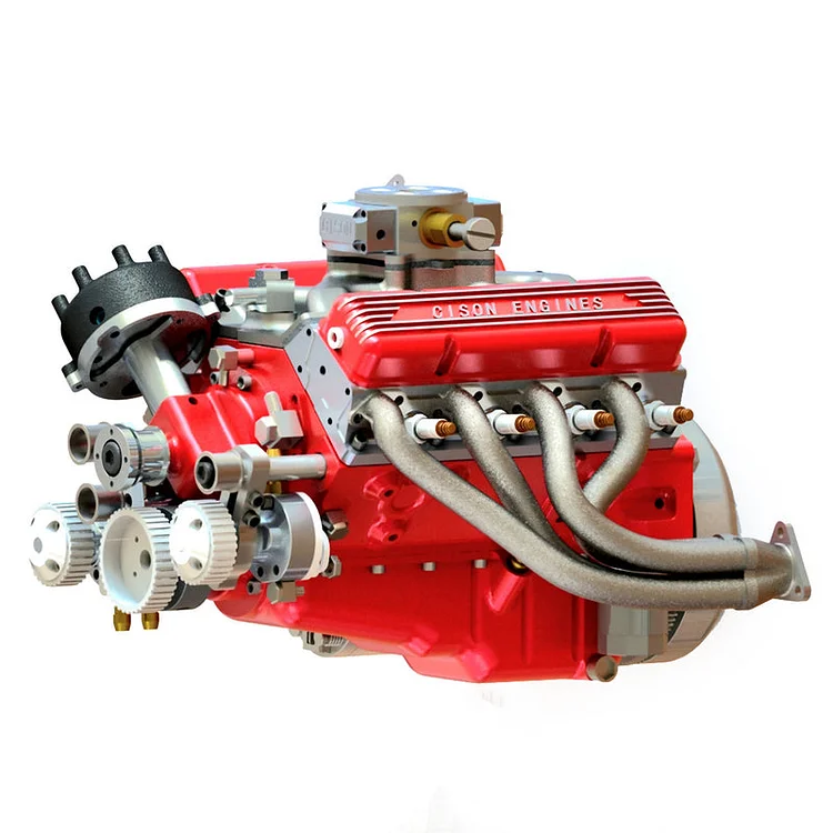 🔥CISON Gasoline OHV V8 Small-block Engine Model Kits 4-Stroke 44cc Water-Cooled 1/6