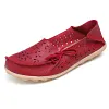 Women's Wide Width Leather Loafers Flat Shoes