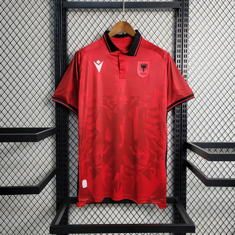 Albania Home Shirt Top Kit 2023-2024 - Red