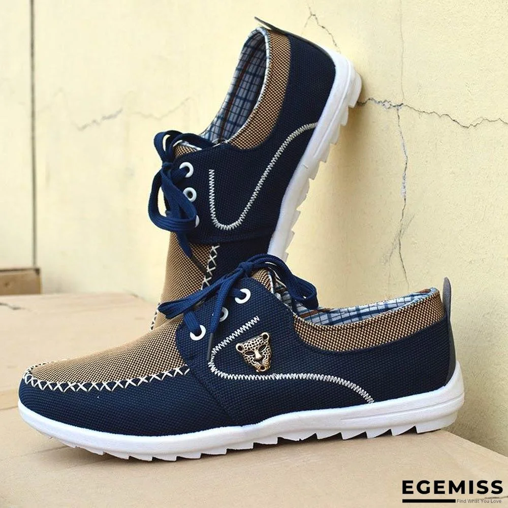 Men Leather Flats Lace-up Driving Formal Dress Casual Sneakers Shoes | EGEMISS