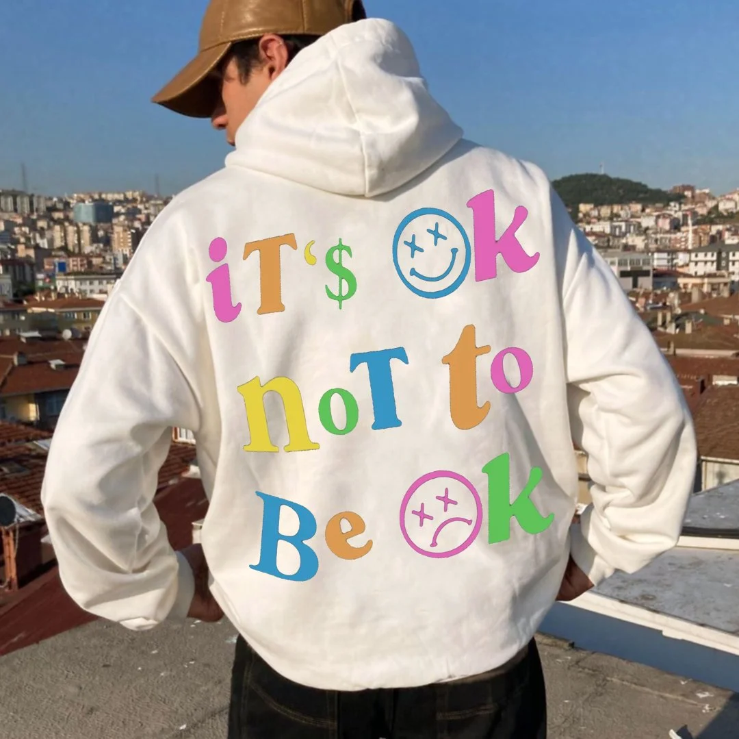 Fashion Alphabet Prep Print Long Sleeve Hoodie