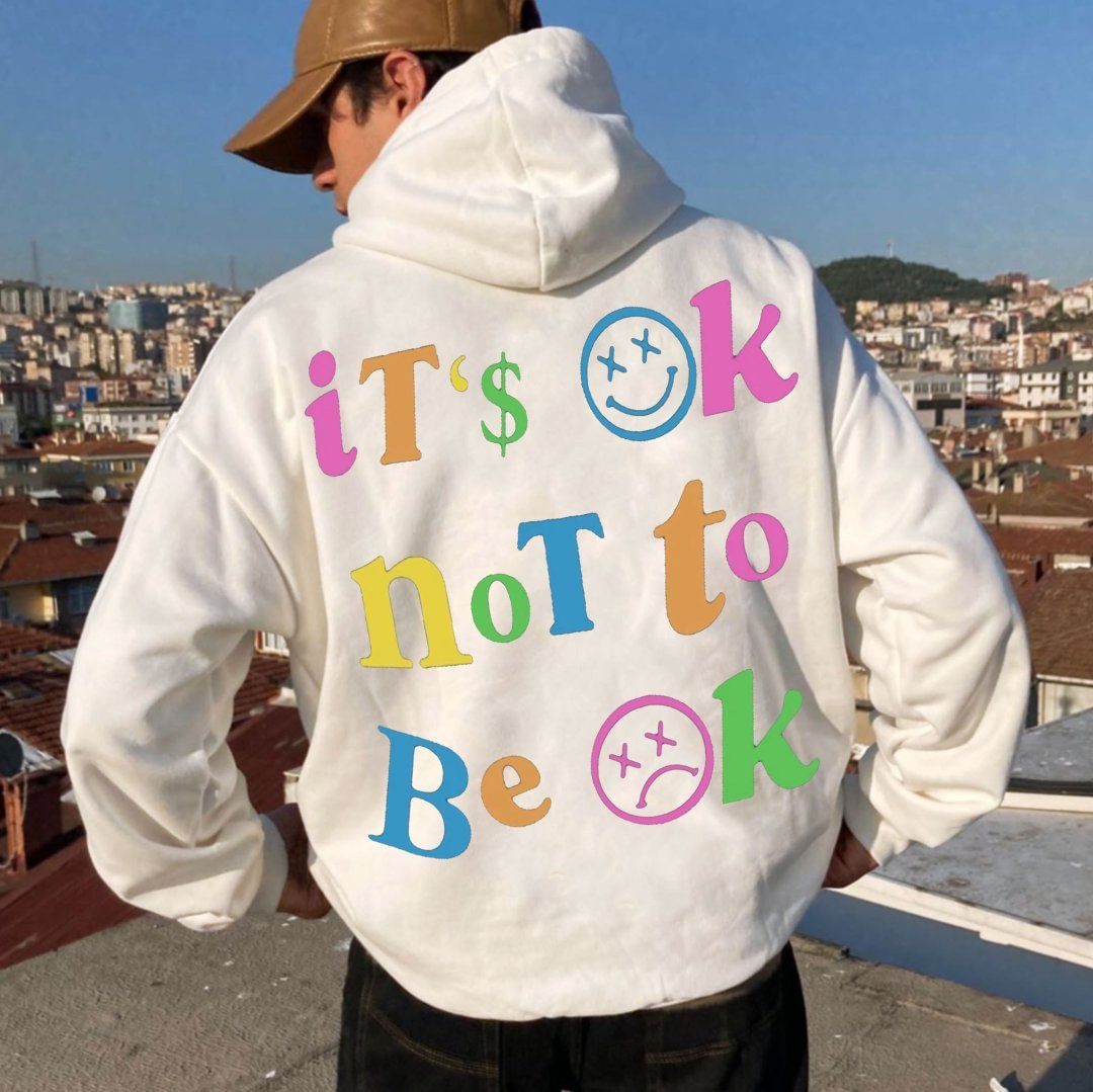 Fashion Alphabet Prep Print Long Sleeve Hoodie