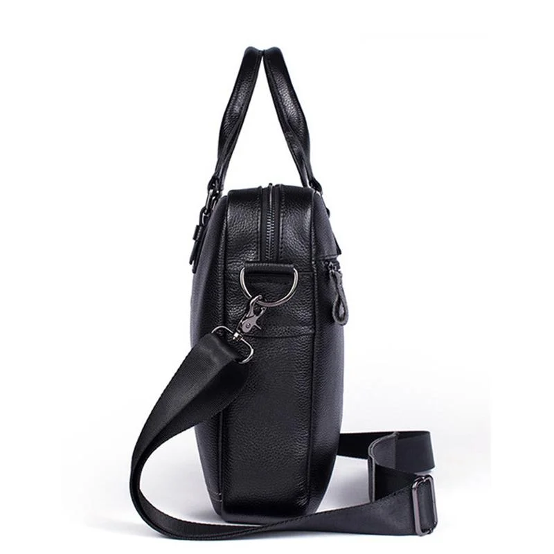 Simple Style Business Leather Vintage Durable Briefcase With Large Capacity
