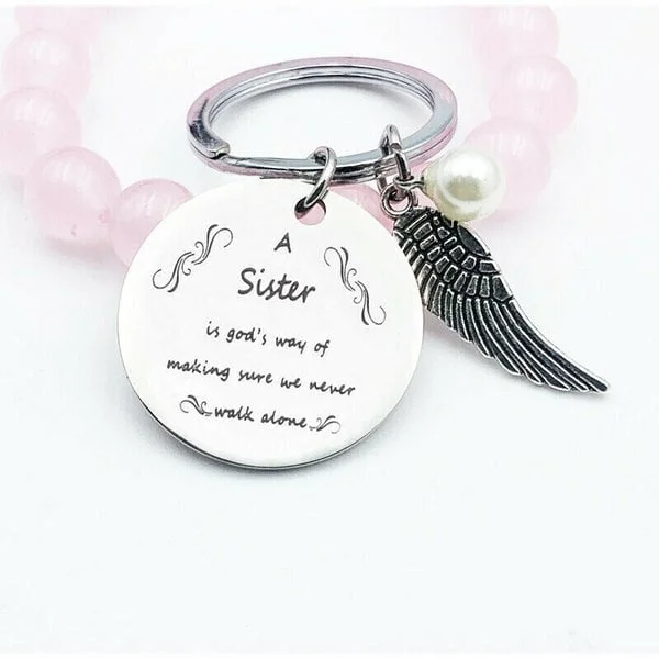 LAST DAY 49% OFF⇝💓 "A Sister is God's Way of Making Sure We Never Walk Alone" Keychain