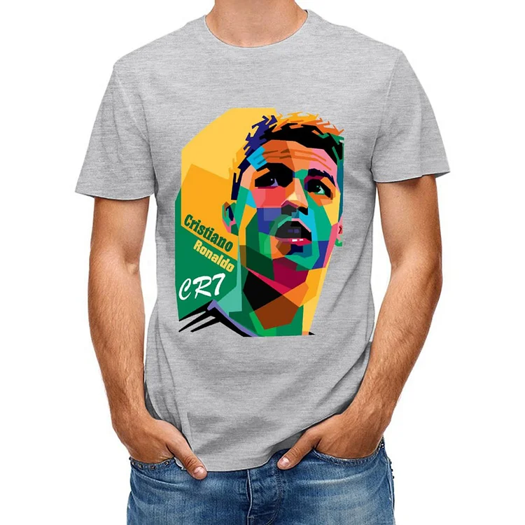 Cristiano Ronaldo Inspired Pop Art Short Sleeve Soccer Culture Tee