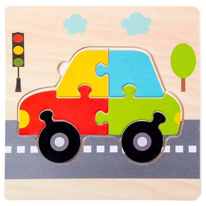 Puzzles Toddler(3-6years) Cartoon Wood Toys