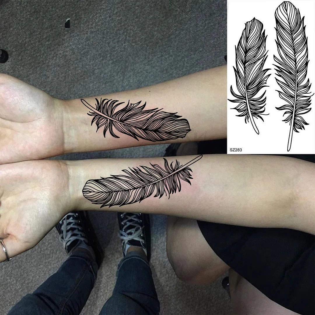 Black Little Dandelion Fashion Feet Temporary Tattoos For Women Adult Feather Spartan Realistic Fake Tattoo Body Art Tatoo Decal