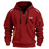 Men's Winter Zipper And Multi Pocket Sport Corduroy Sweatshirt