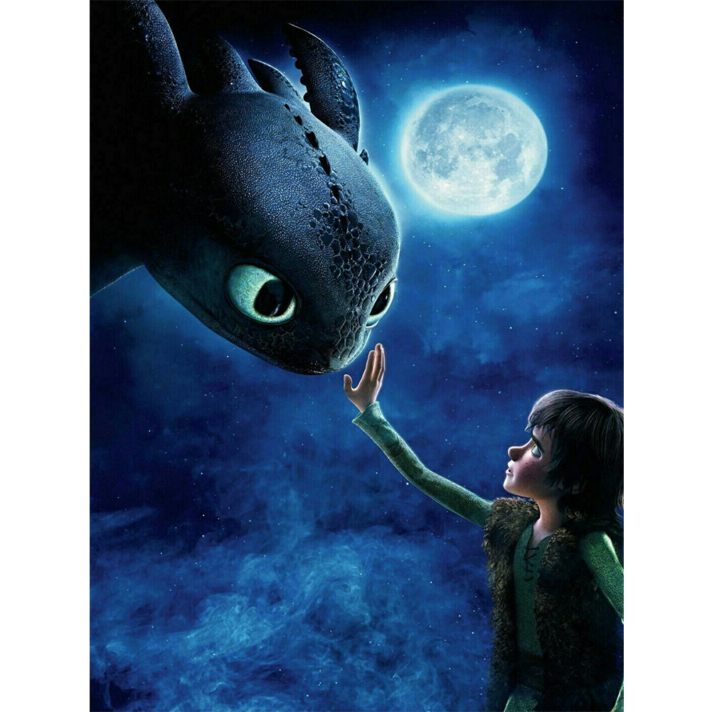 

(Multi-Size) How To Train Your Dragon - Round/Square Drill Diamond Painting 30*40CM/40*50CM, Square diamond 40*50cm, 501 Original