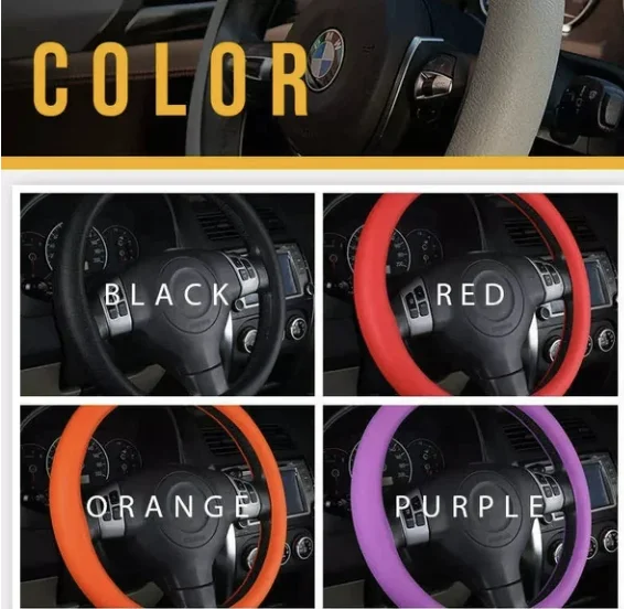 🔥Winter hot sale-48% discount-cool anti-slip silicone steering wheel protective cover
