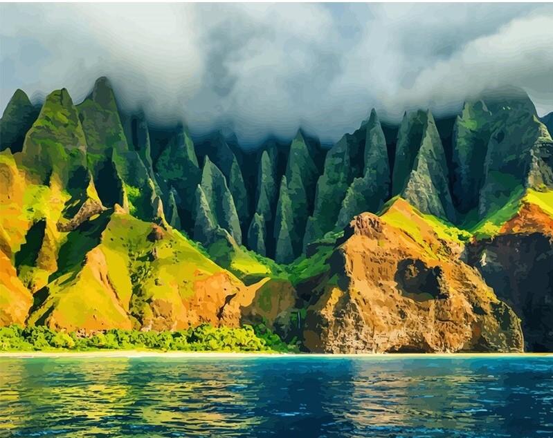 

Napali Coast – Paint By Numbers - 40*50CM, 501 Original