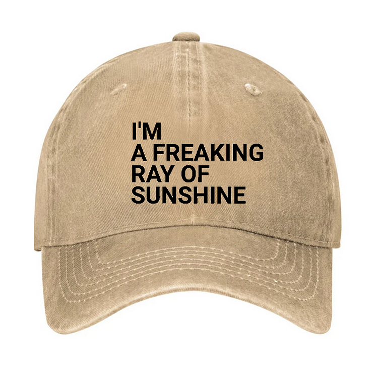 I'm A Freaking Ray Of Sunshine Joke Hat