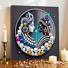 Kits DIY de peinture de perles en couple indien avec cadre pour adultes d&eacute;butants d&eacute;coration murale aux perles, arts plastiques 30x30cm