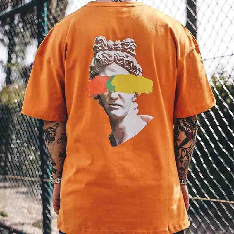 Men's Graphic Print Round Neck Short Sleeve T-Shirt、、URBENIE