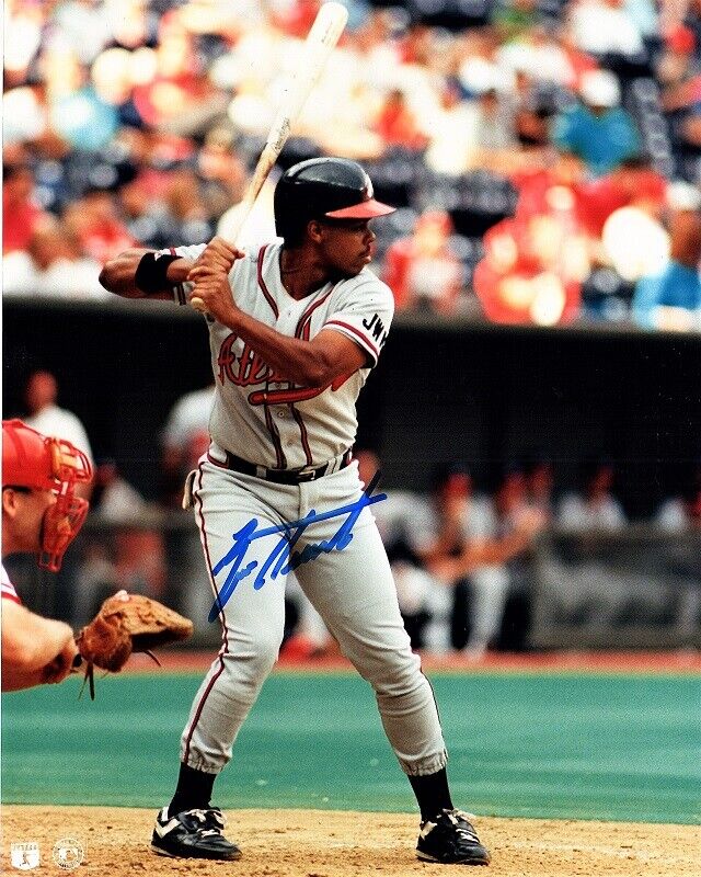 Brian Hunter Signed - Autographed Atlanta Braves 8x10 inch Photo Poster painting