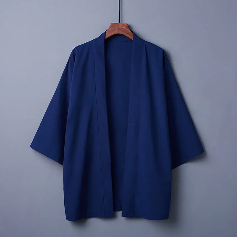 Vintage Pure Color Casual Cardigan Kimono Outerwear