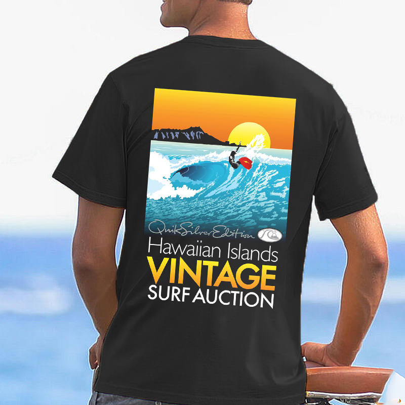Unisex Vintage Quiksilver Beach Surf T-Shirt / [blueesa] /