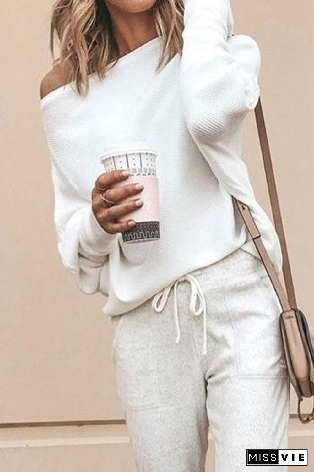 Fashion Sexy Solid Bateau Neck Tops(6 Colors)