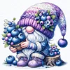 Blueberry Gnome-11CT Stamped Cross Stitch 45*45cm