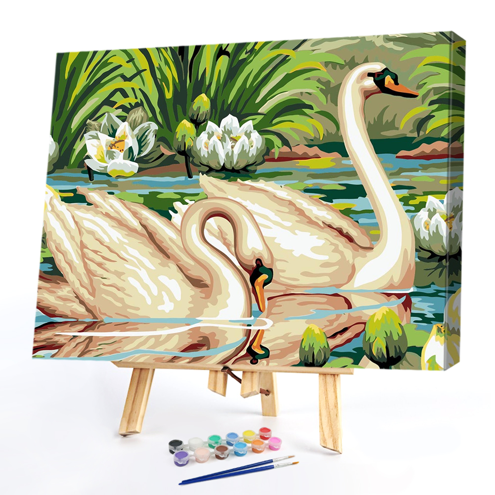 

40*50CM Paint By Numbers-Swans, 501 Original