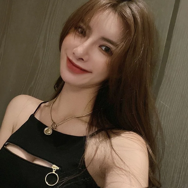 Uveng Uveng Hottie Sexy Care Machine Chest Zipper Slings Summer Dress Women Wear Repair Small Vest Tide