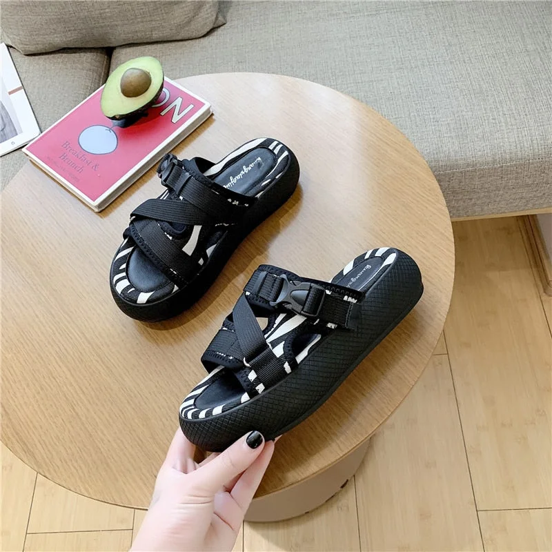 Women Wedges Sandals Summer Casual Flip Flops Women Platform Slipper Beach Sport Sandals Light Comfort Female Shoes Flats Slides
