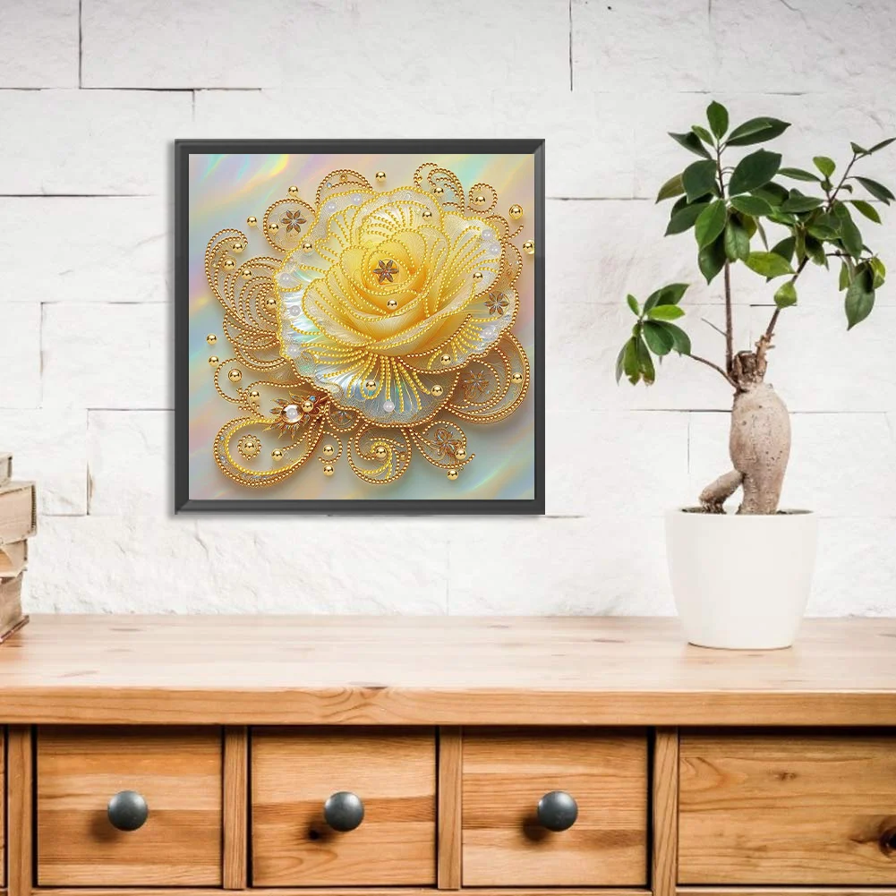 Diamond Painting - Partial Special Shaped Drill - Rose(Canvas|30*30cm)