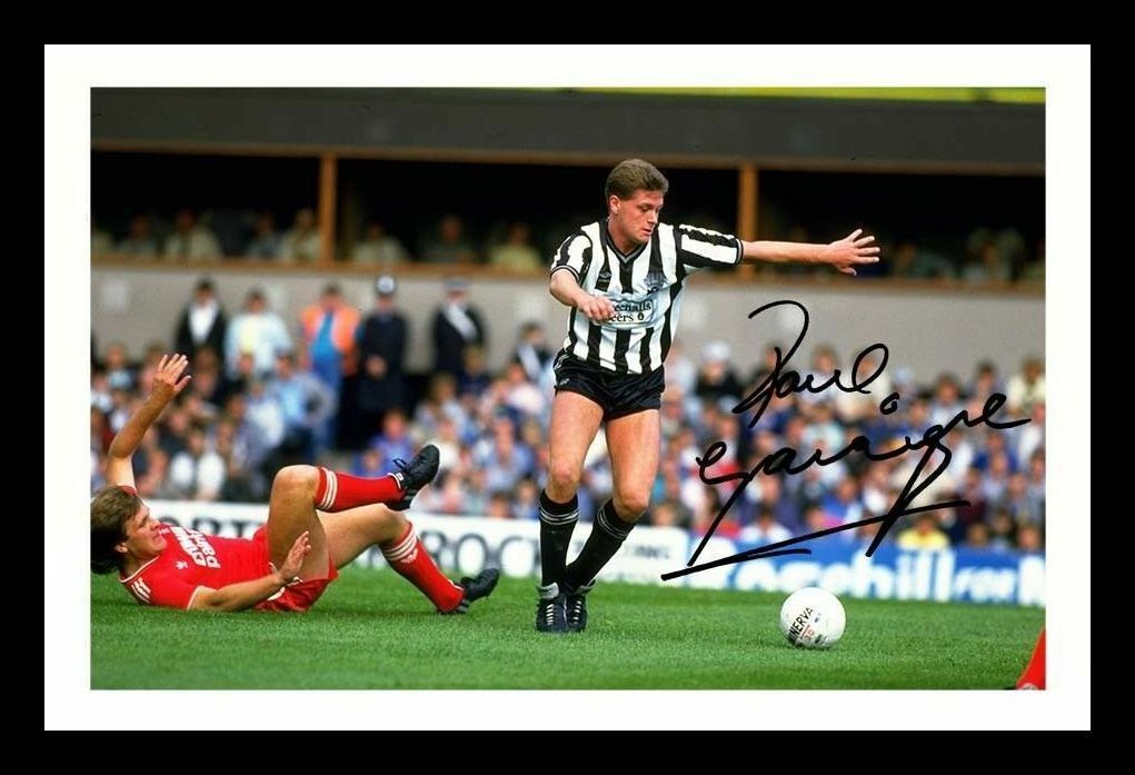 Paul Gascoigne - Newcastle United Autograph Signed & Framed Photo Poster painting