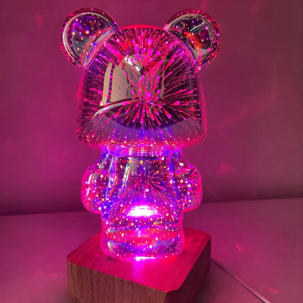 3D LED Firework Bear Lamp