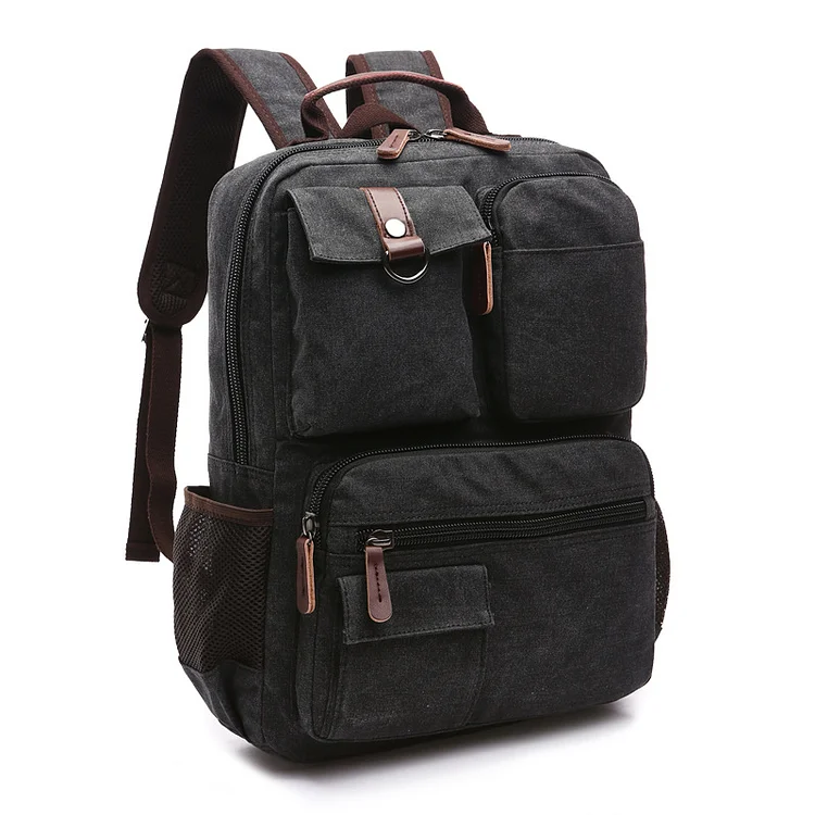 Men's Canvas Leisure Computer Backpack Travel Bag