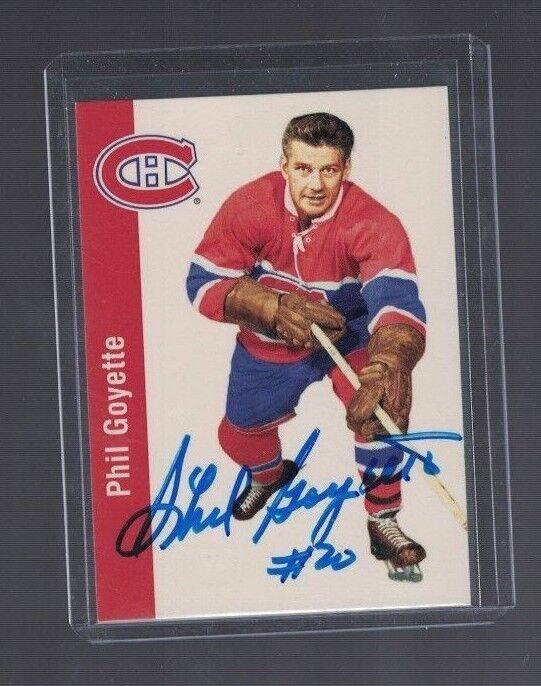 1994 Parkhurst Phil Goyette Montreal Canadiens Autographed Card W/Our COA B