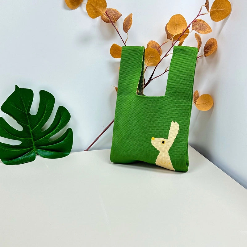 Gift Packaging Handbag Casual Knitted Handbag Woven Bag Multi-pattern Style Knitted Bag For Women