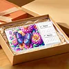 Butterfly Diamond Art Monthly Flip Tabletop Calendar January 2027 - December 2028 Small Desktop Calendar Planner 24 Months for Living Room Bedroom Office Desk Gift Giving