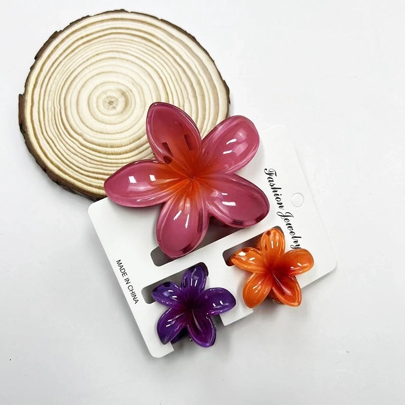Vacation Modern Style Women’s Flower Resin Hair Claws