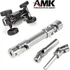 AMK 2pcs Universal Joint Driveshaft for 1/18 RC Rock Crawler Axial UTB18 Capra Unlimited Trail Buggy RC Steel Heavy Duty Drive Shaft