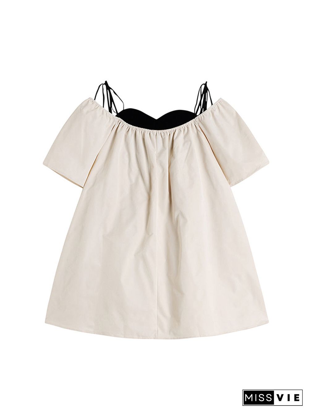 Sweet Summer Womens Lace Off Shoulder Short Sleeve Suspender Streetwear Dress