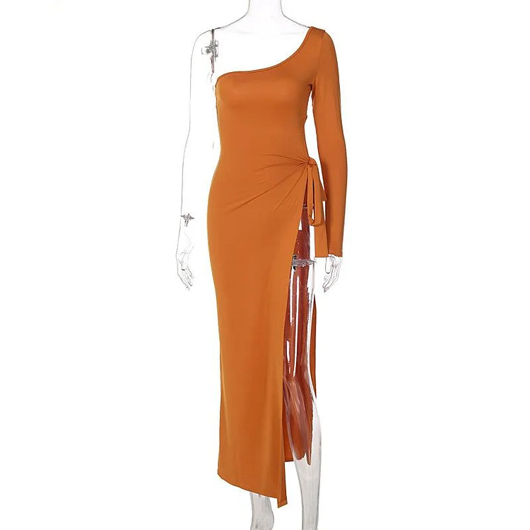 Promsstyle one shoulder hollow midr dress Prom Dress 2023