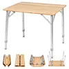 [US Local Warehouse] Adjustable Height Portable Camping Table with Carry Bag for Hiking Beach Fishing